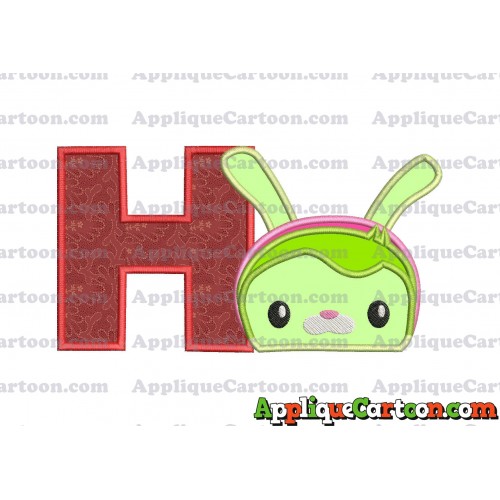Tweak Bunny Octonauts Applique Embroidery Design With Alphabet H