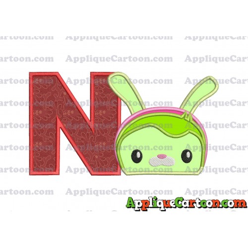 Tweak Bunny Octonauts Applique Embroidery Design With Alphabet N