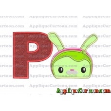 Tweak Bunny Octonauts Applique Embroidery Design With Alphabet P