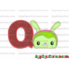 Tweak Bunny Octonauts Applique Embroidery Design With Alphabet Q