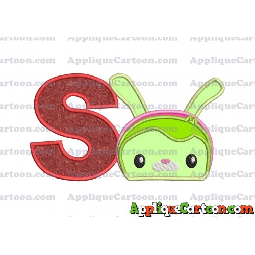 Tweak Bunny Octonauts Applique Embroidery Design With Alphabet S