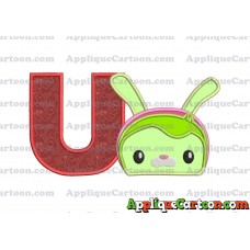 Tweak Bunny Octonauts Applique Embroidery Design With Alphabet U