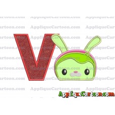 Tweak Bunny Octonauts Applique Embroidery Design With Alphabet V