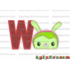 Tweak Bunny Octonauts Applique Embroidery Design With Alphabet W