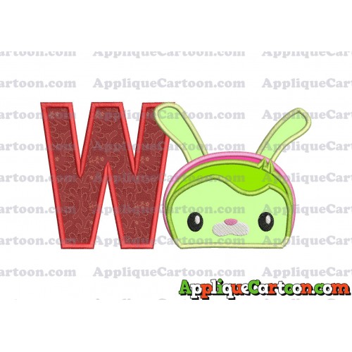 Tweak Bunny Octonauts Applique Embroidery Design With Alphabet W