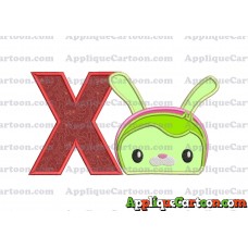 Tweak Bunny Octonauts Applique Embroidery Design With Alphabet X
