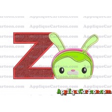 Tweak Bunny Octonauts Applique Embroidery Design With Alphabet Z