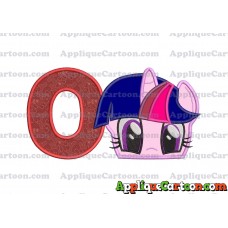 Twilight Sparkle Purple My Little Pony Applique Embroidery Design With Alphabet O
