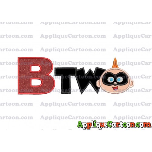 Two Jack Jack Parr The Incredibles Applique Embroidery Design With Alphabet B