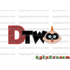 Two Jack Jack Parr The Incredibles Applique Embroidery Design With Alphabet D