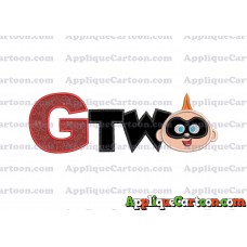 Two Jack Jack Parr The Incredibles Applique Embroidery Design With Alphabet G
