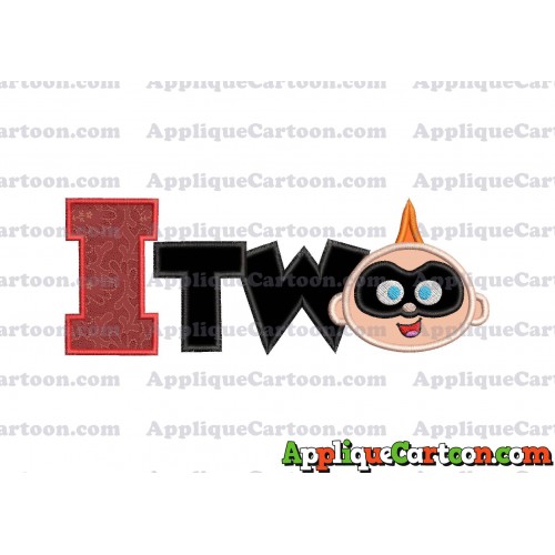 Two Jack Jack Parr The Incredibles Applique Embroidery Design With Alphabet I