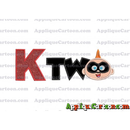 Two Jack Jack Parr The Incredibles Applique Embroidery Design With Alphabet K