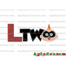 Two Jack Jack Parr The Incredibles Applique Embroidery Design With Alphabet L