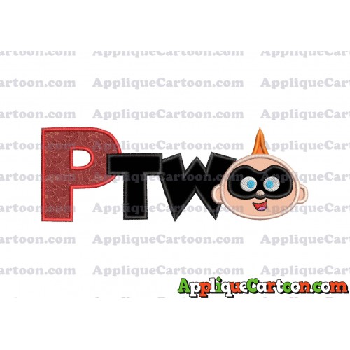 Two Jack Jack Parr The Incredibles Applique Embroidery Design With Alphabet P