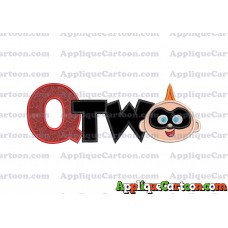 Two Jack Jack Parr The Incredibles Applique Embroidery Design With Alphabet Q