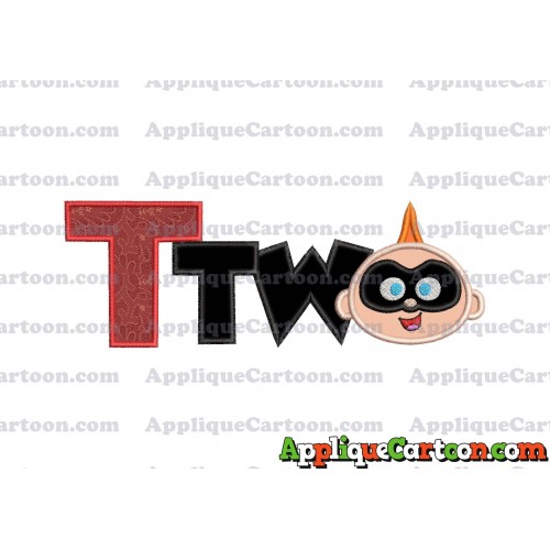 Two Jack Jack Parr The Incredibles Applique Embroidery Design With Alphabet T