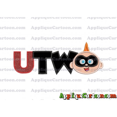 Two Jack Jack Parr The Incredibles Applique Embroidery Design With Alphabet U
