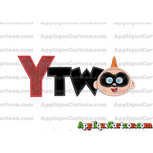 Two Jack Jack Parr The Incredibles Applique Embroidery Design With Alphabet Y