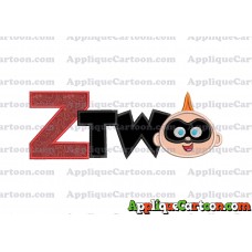 Two Jack Jack Parr The Incredibles Applique Embroidery Design With Alphabet Z
