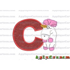 Unicorn Despicable Me Applique Embroidery Design With Alphabet C