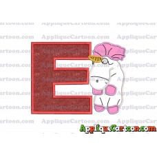 Unicorn Despicable Me Applique Embroidery Design With Alphabet E
