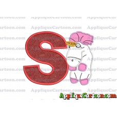 Unicorn Despicable Me Applique Embroidery Design With Alphabet S