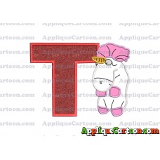 Unicorn Despicable Me Applique Embroidery Design With Alphabet T