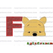 Winnie The Pooh Applique 03 Embroidery Design With Alphabet F