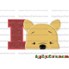 Winnie The Pooh Applique 03 Embroidery Design With Alphabet I