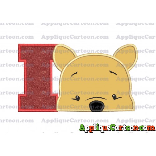 Winnie The Pooh Applique 03 Embroidery Design With Alphabet I