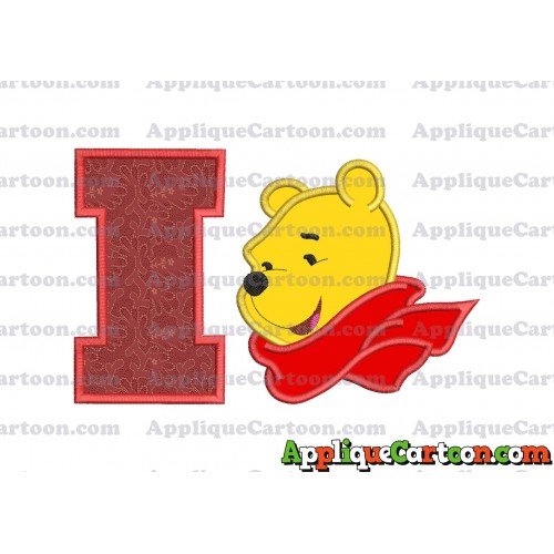 Winnie the Pooh Applique 02 Embroidery Design With Alphabet I