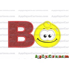 Yellow Jelly Applique Embroidery Design With Alphabet B