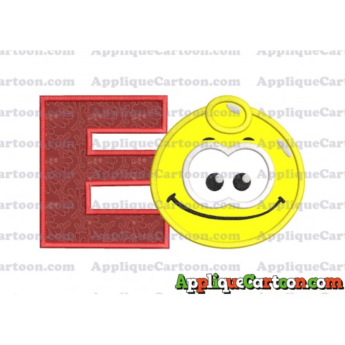 Yellow Jelly Applique Embroidery Design With Alphabet E