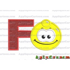 Yellow Jelly Applique Embroidery Design With Alphabet F