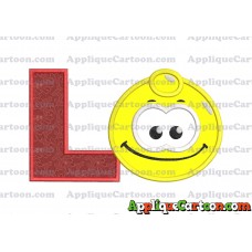 Yellow Jelly Applique Embroidery Design With Alphabet L