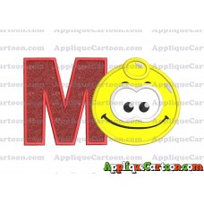 Yellow Jelly Applique Embroidery Design With Alphabet M