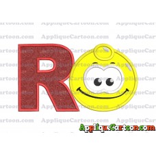 Yellow Jelly Applique Embroidery Design With Alphabet R