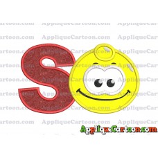 Yellow Jelly Applique Embroidery Design With Alphabet S