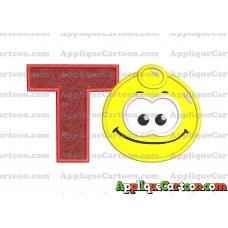 Yellow Jelly Applique Embroidery Design With Alphabet T