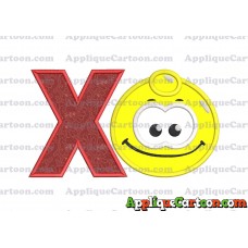 Yellow Jelly Applique Embroidery Design With Alphabet X