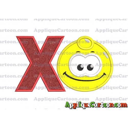Yellow Jelly Applique Embroidery Design With Alphabet X