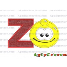 Yellow Jelly Applique Embroidery Design With Alphabet Z