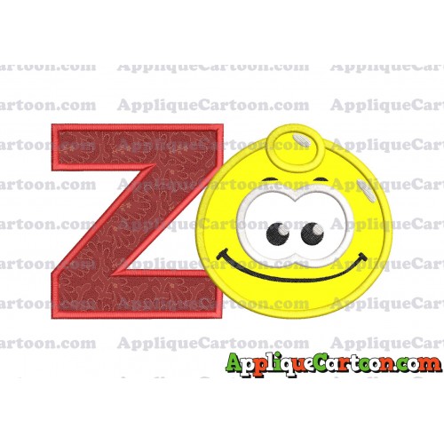 Yellow Jelly Applique Embroidery Design With Alphabet Z